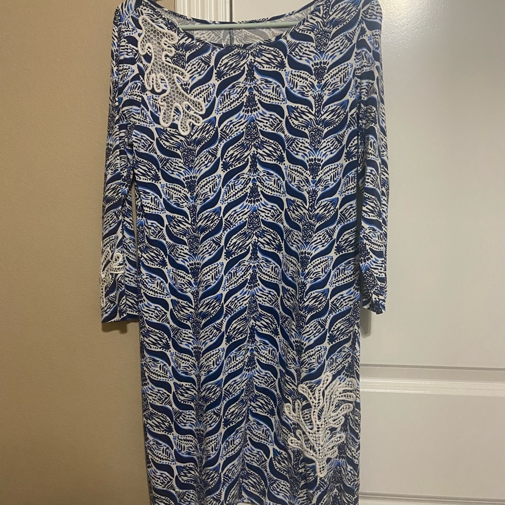 Blue Lilly Pulitzer Long Sleeve Marlowe Dress